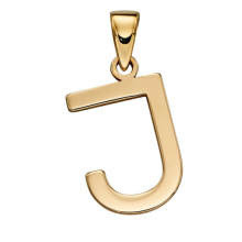 Gold Letter 'J' Pendant (GP 2209)